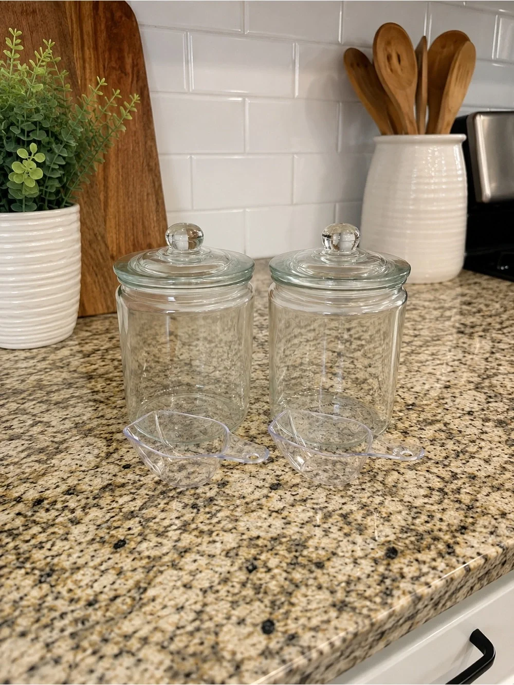 Kitchen Jars Set of 2 - Clear